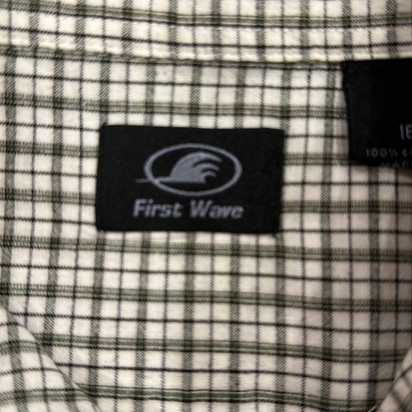 FIRSTWAVE BOYS BUTTON UP PLAID COTTON SHIRT IN SIZE 16 - Picture 3 of 7